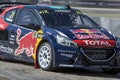 Timmy HANSEN. Peugeot 208. Barcelona FIA World Rallycross Royalty Free Stock Photo