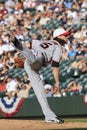 Timmy Lincecum in full swing Royalty Free Stock Photo