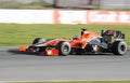 Timo Glock driving for the Virgin Racing team Royalty Free Stock Photo