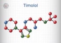 Timolol, molecule. It is non-selective beta blocker medication for treatment of elevated intraocular pressure in ocular