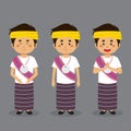 Timor Leste Character with Various Expression Royalty Free Stock Photo