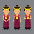 Timor Leste Character with Various Expression Royalty Free Stock Photo