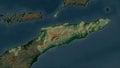 Timor Leste highlighted. Physical