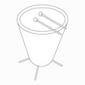 Timpani drum icon, isometric 3d style Royalty Free Stock Photo