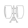 Timpani icon. Element of music instrument for mobile concept and web apps icon. Outline, thin line icon for website design and