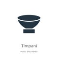 Timpani icon vector. Trendy flat timpani icon from music collection isolated on white background. Vector illustration can be used Royalty Free Stock Photo