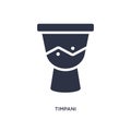 timpani icon on white background. Simple element illustration from music concept