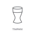 Timpani linear icon. Modern outline Timpani logo concept on whit