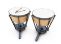 Timpani on a white Royalty Free Stock Photo