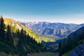 Timpanogos hiking trail views in Uinta Wasatch Cache National Forest, around Utah Lake, in the Rocky Mountains in fall. Salt Lake Royalty Free Stock Photo