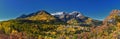 Timpanogos Mountain Peak from Willow Pine Hollow Ridge Trail hiking view Wasatch Rocky Mountains, Utah. USA Royalty Free Stock Photo