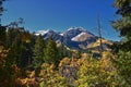 Timpanogos Mountain Peak from Willow Pine Hollow Ridge Trail hiking view Wasatch Rocky Mountains, Utah. USA Royalty Free Stock Photo