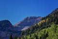 Timpanogos Peak back views hiking Bear Canyon Trail Wasatch Range, Utah.