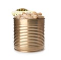 Tin can with conserved beans