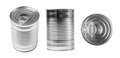 Tin Can Isolated, Preserve Template Mockup, Metal Milk Package, Aluminum Cylindrical Container