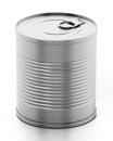 Tin can isolated on white background. 3D illustration Royalty Free Stock Photo