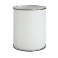 Tin can mock up, aluminum can, blank copy space can isolated on white background 3d rendering Royalty Free Stock Photo