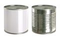 Tin can mock up. 3d vector icon set Royalty Free Stock Photo