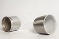 Tin can phone.communication concept Royalty Free Stock Photo