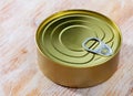 Tin can with ring pull tab Royalty Free Stock Photo