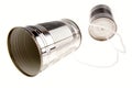 Tin can telephone Royalty Free Stock Photo