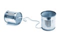 Tin can toy telephone Royalty Free Stock Photo