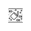 Tin can water pollution line icon