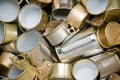 Tin cans ready for recycling Royalty Free Stock Photo