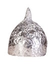 Tin foil hat isolated on white background