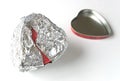 Tin foil heart can Royalty Free Stock Photo