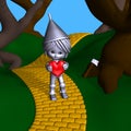 Tin Man Offers His Heart Royalty Free Stock Photo