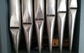 Organ pipes closeuup Royalty Free Stock Photo