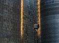 Tin Shingled Walls of the Dufur Grain Elevators Royalty Free Stock Photo