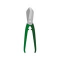 tin snips flat design vector illustration isolated on white background Royalty Free Stock Photo