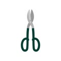 tin snips flat design vector illustration isolated on white background Royalty Free Stock Photo