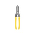 tin snips flat design vector illustration isolated on white background Royalty Free Stock Photo