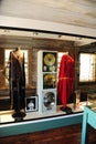 Tina Turner clothing and record exhibit at the Tina Turner Museum. Royalty Free Stock Photo