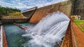 Tinaroo Dam North Queensland with flowing water Royalty Free Stock Photo