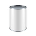 Tincan Metal White Tin Can, Canned Food. Ready For Your Design. Mock Up Template Royalty Free Stock Photo