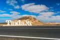 A panoramic view of Tindaya mountain, Fuerteventura Royalty Free Stock Photo