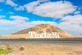 A panoramic view of Tindaya mountain, Fuerteventura Royalty Free Stock Photo