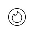 Tinder icon Thin vector set Royalty Free Stock Photo