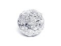 Tinfoil ball, isolated on white background Royalty Free Stock Photo