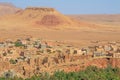 Tinghir`s city limit with the desert in the background Royalty Free Stock Photo