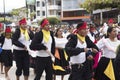 tingo maria peru procession of san juan on june 24 san juan bautista with a palm in hand, faithful dancing in the streets of the