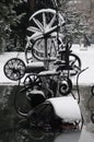 Tinguely Sculpture In Winter