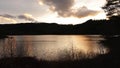 Sunset near Oydegard on Tingvollfjorden n autumn in Norway