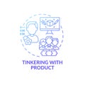 Tinkering with product concept icon