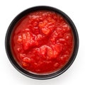 Tinned chopped tomatoes Royalty Free Stock Photo