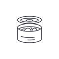 Tinned food linear icon concept. Tinned food line vector sign, symbol, illustration.